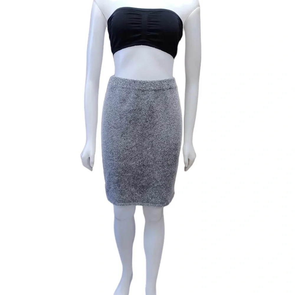 Segue Silk Wool Angora Blend Pencil Midi Skirt Size Small
